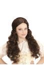Bruine Middeleeuwse Meisjes Pruik
