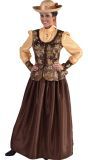Bruine Victoriaanse Jurk Vrouwen