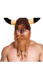 Bruine Viking Baard met Vlechten