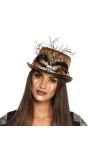 Bruine Voodoo Hoed met Takken