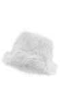 Bucket Hat Pluche Wit Dames Heren