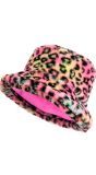 Bucket Hat Tijgerprint Roze Dames Heren