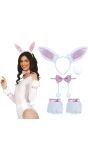 Bunny set Wit Roze