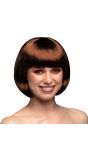 Cabaret Boblijn Pruik Chocolade Bruin