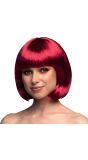 Cabaret Boblijn Pruik Robijnrood