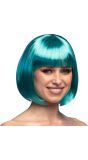 Cabaret Boblijn Pruik Turqouise Blauw
