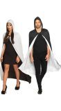 Cape Twilight Stijlvolle Zwart/Witte Cape