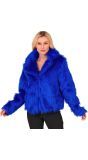 Carnaval Bontjas Blauw Dames