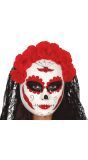 Catrina Mexico Skelet Masker met Sluier