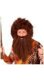 Caveman Grotbewoner Pruik Bruin