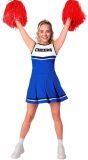 Cheerleader Jurk Dames Blauw Wit