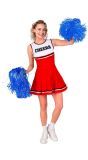 Cheerleader Jurk Dames Rood Wit