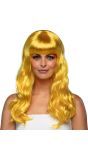 Chique Lange Pruik Geel