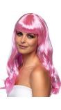 Chique Lange Pruik Lichtroze