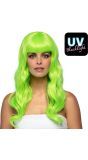 Chique Lange Pruik Neon Groen