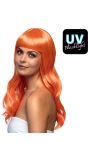 Chique Lange Pruik Oranje