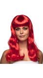 Chique Lange Pruik Rood