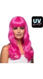 Chique Lange Pruik Roze