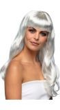 Chique Lange Pruik Wit