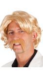 Chuck Pruik Blond met Snor