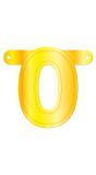 Cijfer 0 Banner Geel