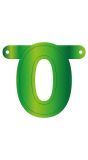 Cijfer 0 Banner Lime Groen