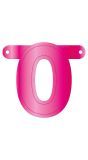 Cijfer 0 Banner Magenta