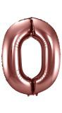 Cijfer 0 Bronzen Folieballon 86cm