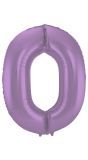 Cijfer 0 Metallic Paars Folieballon 86cm