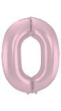 Cijfer 0 Pastel Roze Folieballon 86cm