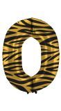 Cijfer 0 Tiger Chic Folieballon