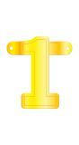 Cijfer 1 Banner Geel