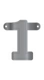 Cijfer 1 Banner Metallic Zilver
