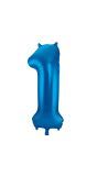 Cijfer 1 Blauwe Folieballon 86cm