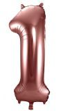 Cijfer 1 Bronzen Folieballon 86cm