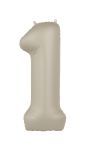 Cijfer 1 Folieballon Crème Wit 86 cm