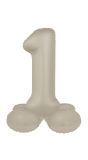 Cijfer 1 Folieballon Staand Crème Wit 72 cm