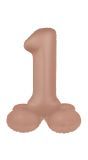 Cijfer 1 Folieballon Staand Vintage Roze 72 cm
