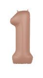 Cijfer 1 Folieballon Vintage Roze 86 cm