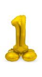 Cijfer 1 Goud met Standaard 72cm