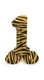 Cijfer 1 Tiger Print Kleine Staande Folieballon