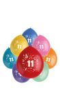 Cijfer 11 Ballonnen set Party Gekleurd
