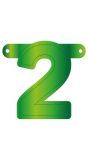 Cijfer 2 Banner Lime Groen