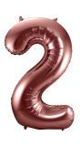 Cijfer 2 Bronzen Folieballon 86cm