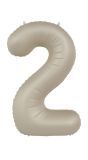Cijfer 2 Folieballon Crème Wit 86 cm