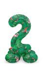 Cijfer 2 Jungle Kleine Staande Folieballon