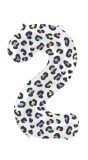 Cijfer 2 Pastel Panter Folieballon