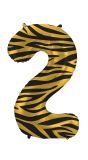 Cijfer 2 Tiger Chic Folieballon