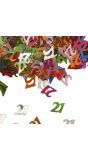 Cijfer 21 Tafeldecoratie Sierconfetti Verjaardag