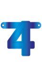 Cijfer 4 Banner Blauw